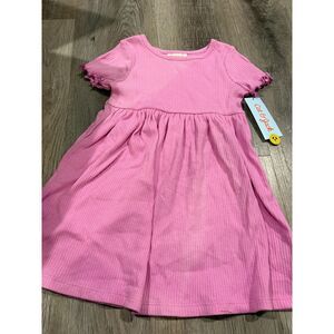 Cat & Jack Pink Ribbed Dress, 3T, NWT